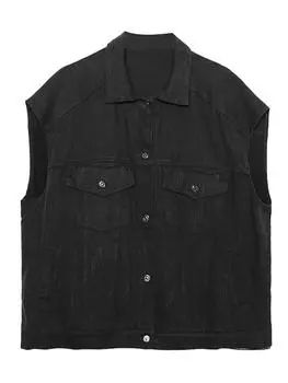 XITAO Свободный модный женский джинсовый жилет без рукавов ZP2805 One Size чёрный