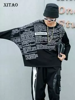 XITAO уличная мода женские футболки ZP3258 One Size чёрный