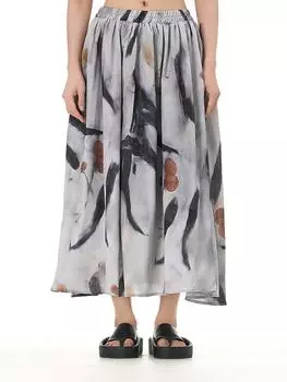 XITAO винтажная повседневная женская юбка в китайском стиле с рисунком чернил в национальном стиле DMJ4144 One Size серый