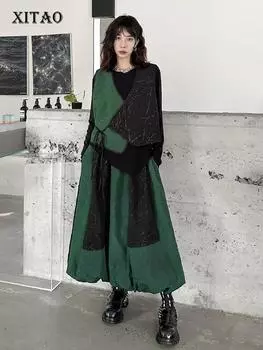 XITAO Женские лоскутные комплекты Свободные повседневные модные комплекты из двух предметов CX1023