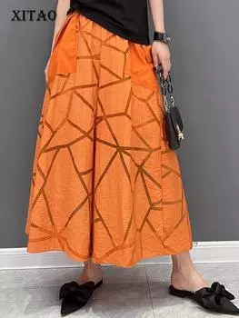 XITAO женские модные широкие брюки-капри WLD7134