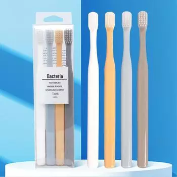 Xiujie Macaron 4-Pack мягкая зубная щетка с бамбуковым углем Macarons 4-pack