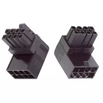 xiwai ATX 8P разъем питания адаптер папа-мама 2 шт вверх вниз угол 90 градусов для графической карты GPU