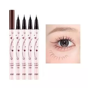 xixi Eyeliner Pair Blossom Rain Fine Smooth Eyeliner Водостойкая и устойчивая к поту, легко наносится и имеет корейскую жидкую основу для макияжа, хорошо ложится и быстро наносится.
