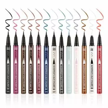 XIXI Многоцветная подводка для глаз Жидкая водостойкая 1,2 мл (102 Розово-фиолетовый)