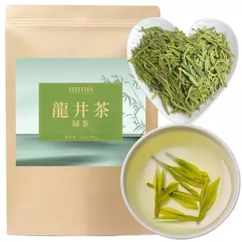 XIXICHA Зеленый чай Meing Qian Longjing Tea Новый чай 150 г Meing Qian Зеленый чай Листья чая Meing Qian Longjing Tea Longjing Tea Longjing Tea Longjing Tea