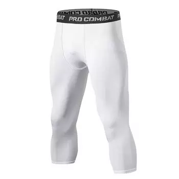 [XiXiV] Спортивные леггинсы, длина 34, мужские, всесезонные, компрессионные леггинсы [Защита от УФ-излучения, впитывание пота, быстросохнущие] компрессионная одежда, Power