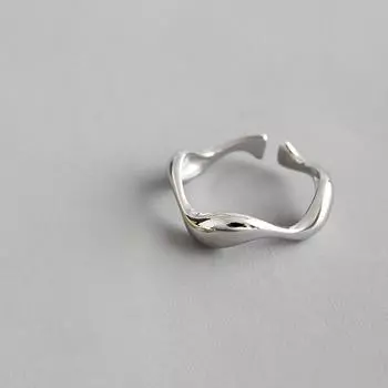 XIYANIKE простое кольцо с нерегулярной волной, женское обручальное свадебное золото и серебро, геометрические украшения