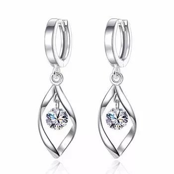 XIYANIKE серебряные вращающиеся длинные серьги с кисточками, ювелирные изделия Brincos, модные серьги с диким цирконием и кристаллами для женщин, вечерние аксессуары ручной работы