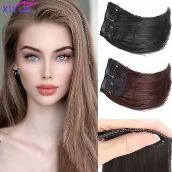 XIYUE Pad Заколки для волос Зажимы для наращивания волос Синтетические длинные прямые зажимы для наращивания синтетических волос Увеличение волос