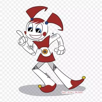 Xj9 Circus Baby Five Nights At Freddy s Sister Location, термонаклейки для одежды, футболка, сумка, теплопередающие наклейки, гладить нашивки