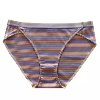 Xl-5XL градиентный спортивный стиль свободного покроя нижнее белье полосатые панталон женские сексуальные трусы с высоким разрезом плюс размер нижнее белье из чистого хлопка с промежностью для женщин XL