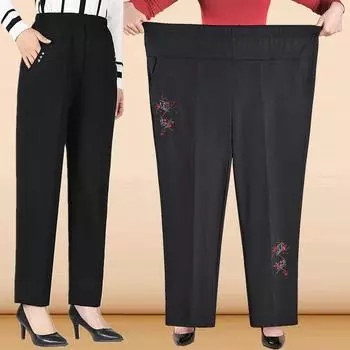 XL-8XL повседневные брюки оверсайз, женские длинные свободные брюки с высокой талией, женские весенне-осенние брюки, женские эластичные брюки XL