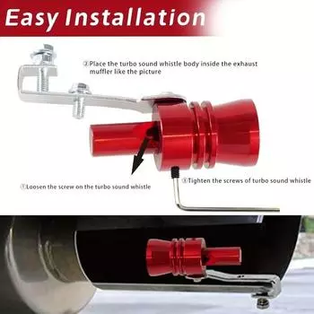 XL Size Sound Simulator Modified Turbo Sound Whistle Vehicle Car Turbomuffler Cars красный