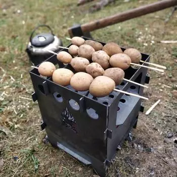 XLarge каминная печь с футляром для переноски, портативный мультитопливный гриль, складная костровая яма для барбекю CinarExtreme