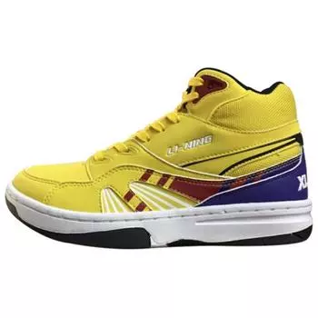 Xlarge X Lining 937 удобные универсальные нескользящие прочные высокие баскетбольные кроссовки мужские кроссовки желтые AGBN075-10 42