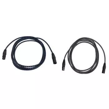 XLR Cable 10ft HiFi Stereo Audio Connection Microphone Cable Bass Sound Cancellation Black
