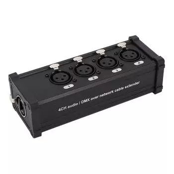 XLR Cable Box Extender 4 Channel Female Lighting Conversion Digital Multi Network XLR Cable Box