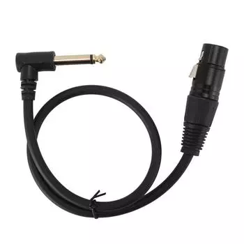 XLR Female to 6.35mm Male Mono Cable Balanced XLR Female to 14 Inch Male Right Angle 90 Degree