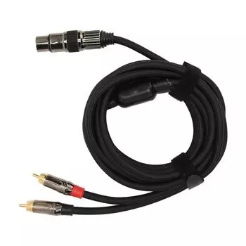 XLR Female to Dual 2 RCA Male Cable 3 Pin Шумоизолирующие позолоченные штекеры XLR to Double RCA Y