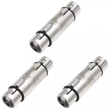 XLR Female To Female адаптер XLR 3 Pin to 3 Pin микрофонный линейный адаптер
