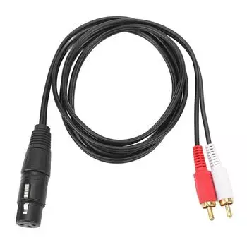XLR кабель 4.9 фута 22AWG OFC XLR женский Y-образный разветвитель кабель для усилителя микшера микрофона