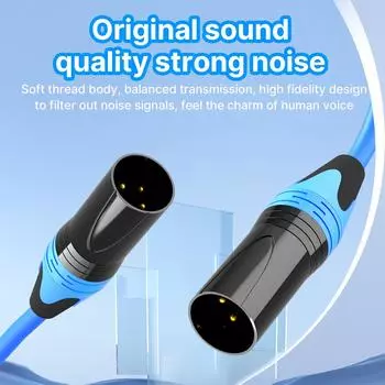 XLR-кабель «папа-папа» для профессиональной записи, удлинительная линия, аудиопленка, экранированная фольга для микрофонного микшера, усилителя 1m