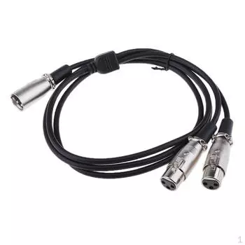XLR Male To Dual Female Splitter Y Stereo Audio