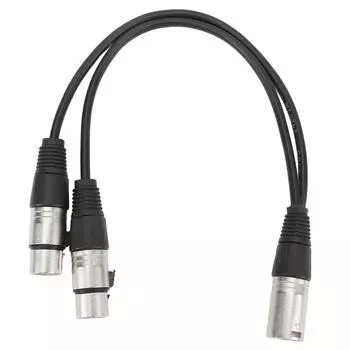 XLR Male to Dual XLR Female Cable XLR Y Splitter Cable Dual Female XLR to Male XLR Mic Combiner Y Co