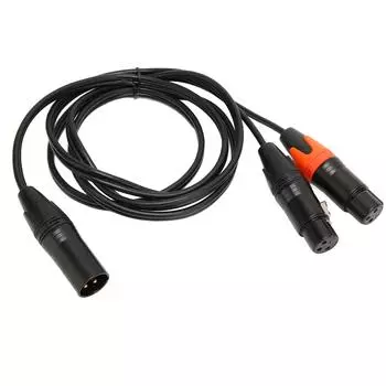 XLR Male to Dual XLR Female Cable Y-Type Splitter Microphone Cable для микшера, эквалайзера, электронного