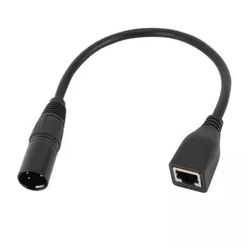 XLR Male to RJ45 Female Cable 22AWG Oxygen Free Copper Shielded XLR 5 Pin to RJ45 Network Adapter Ca