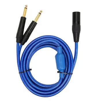 XLR на двойной 6,35 мм кабель стерео с низкими потерями моно штекер XLR мужской Y-разветвитель шнур для микрофонного микшера усилителя