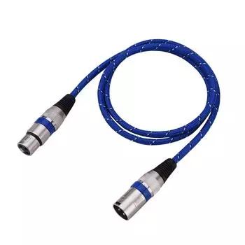 XLR штекер-гнездо балансный 3-контактный микрофонный аудиокабель MIC 1 метр