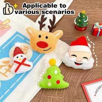 Xmas Enamel Brooch Cartoon Cute Snowman Santa Claus Christmas Tree Pins For Women Men Versatile Badge Christmas Gifts as the picture