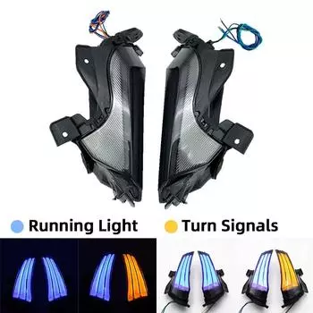 XMAX300 XMAX250 указатели поворота, светодиодный передний индикатор мотоцикла, мигалка, стоп-сигнал, обесцвеченная лампа для Yamaha XMAX X MAX 300 250 Blue Yellow