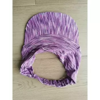 Xmz188 Women Summer Cycling Running Headband Hat Two-in-One Women Sun Protection Sweat Resistance Topless Hat XMZ188 Empty Cap-Flower Purple