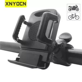 Xnyocn Bicycle Phone Holder Universal Bicycle Motorcycle Mount 360 Rotatable Cradle Clamp Bike Mount Holder for Smartphone чёрный