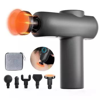 XOOPON Fascia Release Gun Мини-функция нагрева с тихой портативной вибрацией Сильная вибрация пистолета-пистолета перезаряжаемая работа часов или максимальная скорость