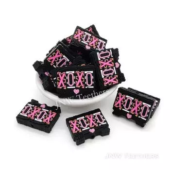 XOXO с силиконовыми фокальными бусинами в виде стрелы в форме сердца Set of 10