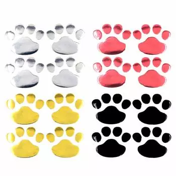 XP Design 3D Paw наклейка на автомобиль, велосипед, наклейка на автомобиль, скрывающая царапины, предотвращение столкновений сзади, кошка, собака, собака, 16 штук в 4 (Установить цвета)