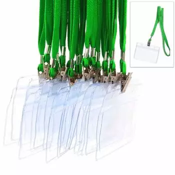 XP Design Ремешок для именной бирки Ремешок для именной бирки Шейный ремешок Держатель для чехла для удостоверения личности 300 (Зелёные наборы)