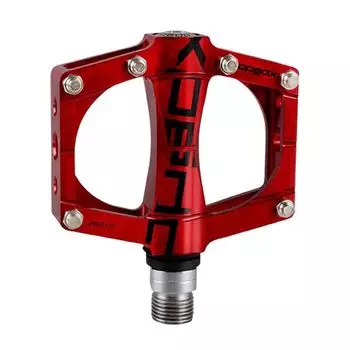 XPEDO TRVS9 Bicycle Left and Right Mountain Road Chromoly XCF09AC0RD Pedals, Set, Bike, Bike, Flat, Lightweight, Aluminum, Spindle, Red,