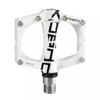 XPEDO TRVS9 Bicycle Left and Right Mountain Road Chromoly XCF09AC0WH Pedals, Set, Bike, Bike, Flat, Lightweight, Aluminum, Spindle, White, белый