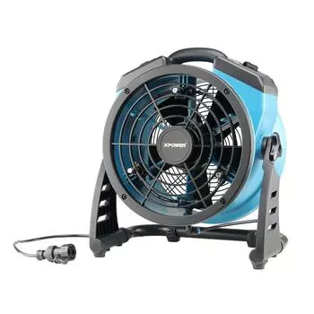 XPOWER FM-65 Misting Fan Cooling Humidifier Carpet Blower Outdoor Axial Fan High Speed Cooling Air Circulato UK Plug синий
