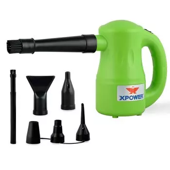 XPOWER Pet Dryer Коммерческая сушилка для кошек и собак Сушилка для домашних животных с 6 насадками Фен для домашних животных Шумоподавление Мощный обдув B-53 (зеленый) зелёный