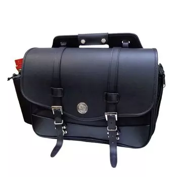 Xross Cross Single Saddle Bag Side Bag Black Capacity Increase Function Large Capacity With Bottle Holder Rain Cover Included XC-020