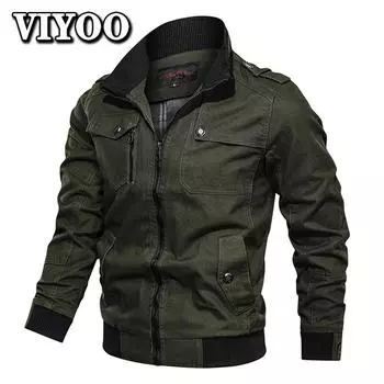 Xs-2Xl Мужская весна-лето винтажная куртка Одежда Мужская армейская тактическая куртка Ветровка Уличная фитнес-уличная верхняя одежда Комбинезоны Куртка-карго Мужская xxs чёрный