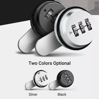 XT20 Комбинированный кулачковый замок из цинкового сплава Кодовый замок с паролем Защитные замки 3-значный поворотный замок с язычком серебряный