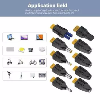 XT60 Female Conversion Head конвертер для Type C и нескольких разъемов DC5521 5525 7909 адаптер для ноутбуков дронов 5521F