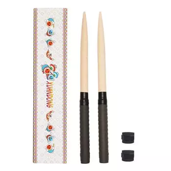 XUANDONG Maibachi набор сменных барабанных палочек для отличного использования. Включает 2 дополнительных рукоятки, 5 цветов на выбор. Рукоятка: деревянная, из твердой древесины, коническая, 2, чёрный